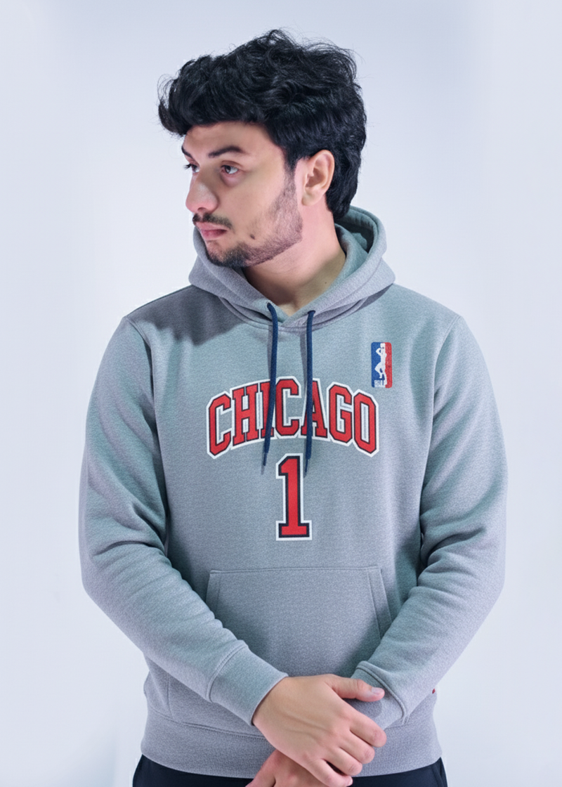 Polo Republica NBA Chicago Printed Fleece Pullover Hoodie