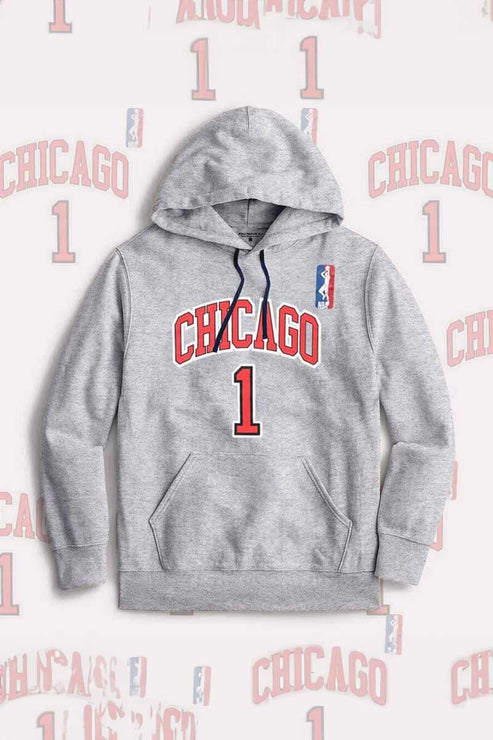 Polo Republica NBA Chicago Printed Fleece Pullover Hoodie